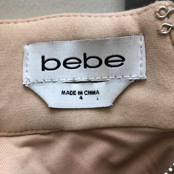 Light pink/tan BEBE body con dress - Picture 4 of 4